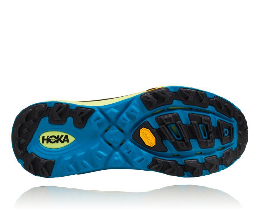 Hoka One One Trainers Mens Black/Blue - Mafate Speed 2 - 41089RZQH